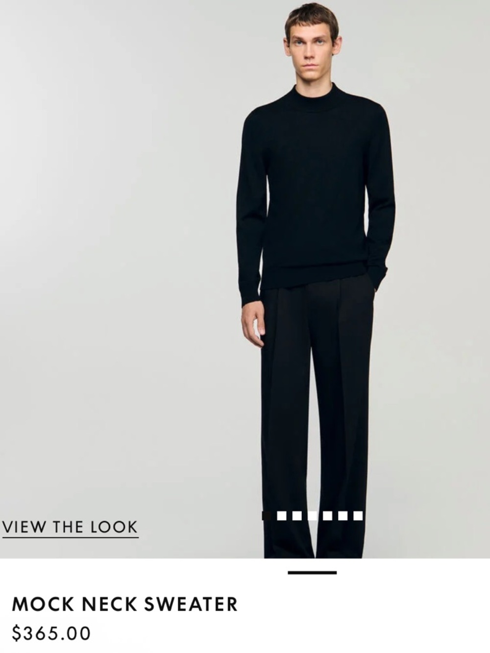 Sandro Men’s Wool Mock Neck Sweater - Picture 5 of 5